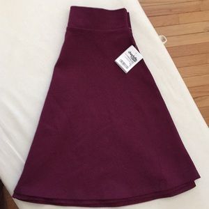 Size S- Burgundy A-Line cut skirt